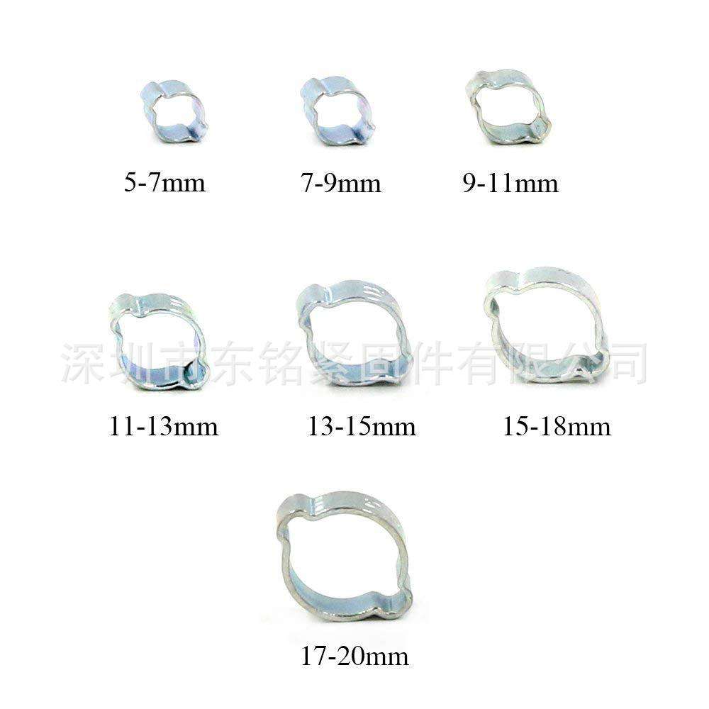 140PCS 双耳卡箍 喉箍 铁镀锌双耳环箍/双耳喉箍