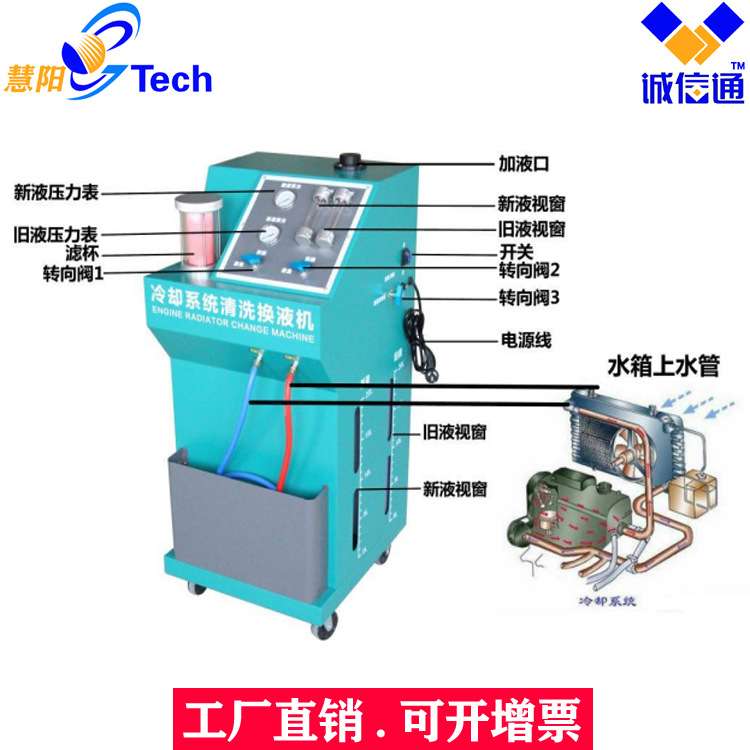 汽车冷却系统清洗换液机暖风水箱脉冲清洗防冻液交换刹车油更换机