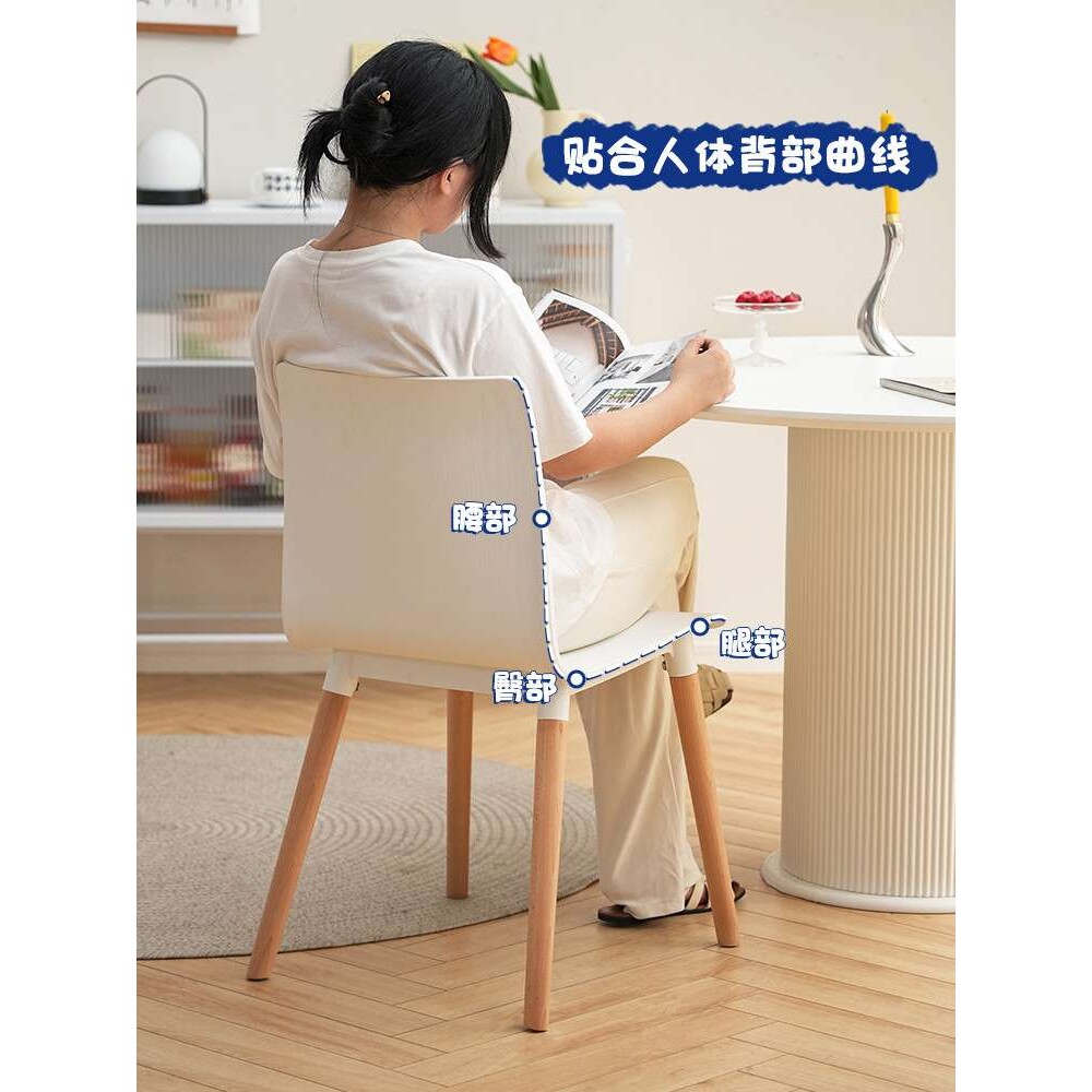 北欧餐椅设计师简约办公洽谈椅现代简约餐厅网红创意家用靠背椅子