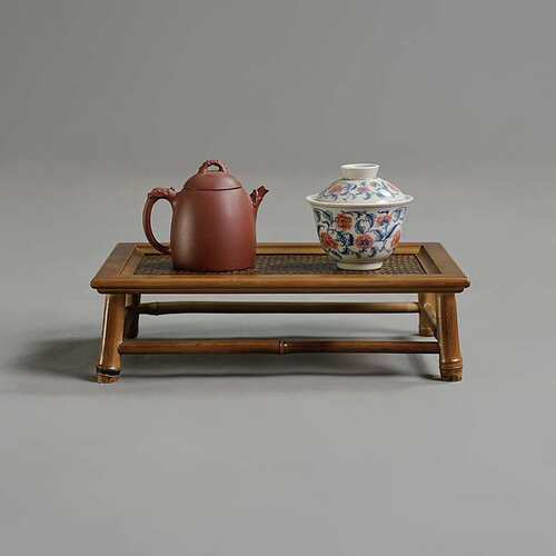 复古竹制茶具收纳架小博古架展示茶台小茶几