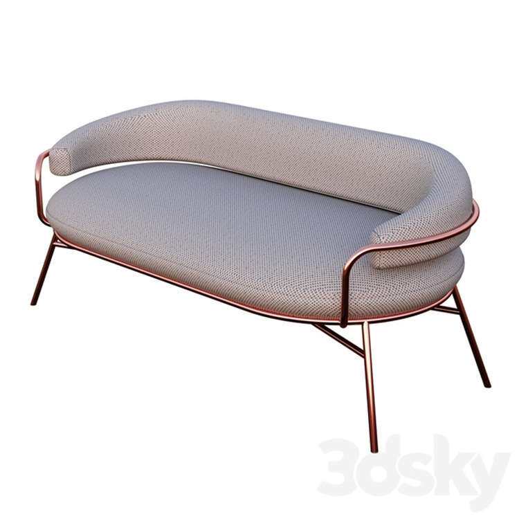 德梅迪奇沙发椅轻奢镀金布艺单人简约扶手休闲躺椅De Medici sofa
