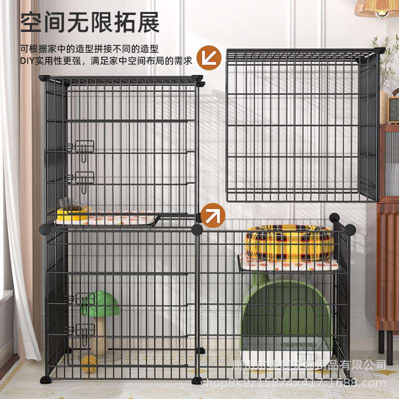 猫笼子室内家用中小型围栏笼子铁网栅栏自由拼接大空间猫笼猫别墅图片