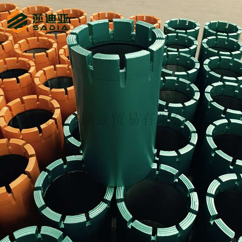101双管硬水泥桩钢筋混凝土取芯钻头地质勘探工具 烧结金刚石钻头
