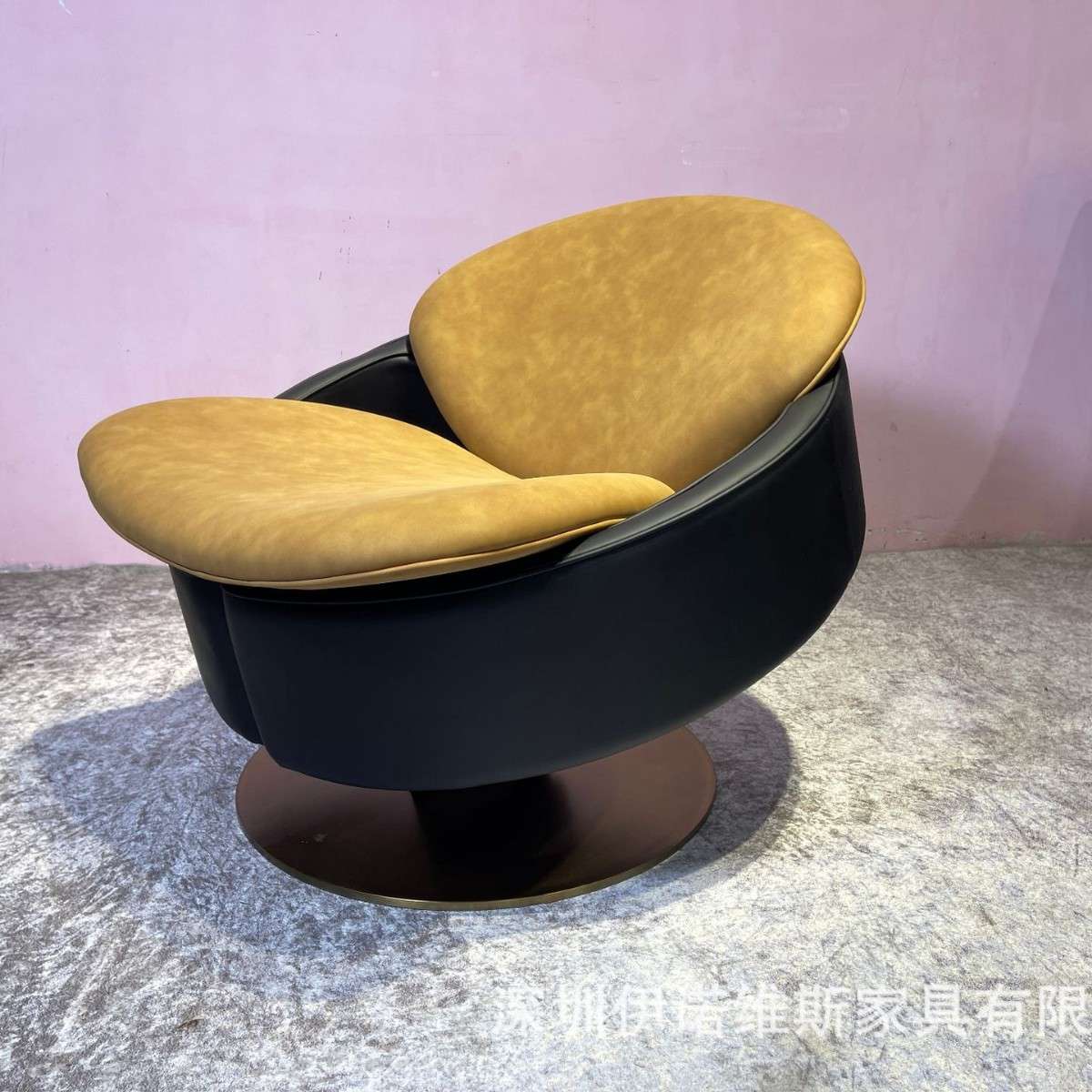 意式轻奢不锈钢布艺现代沙发椅简约创意休闲椅Luxury-Style Chair