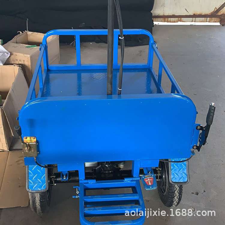 建筑工地电动手推车 电动搬运拉货车 可升降物流平板车载重