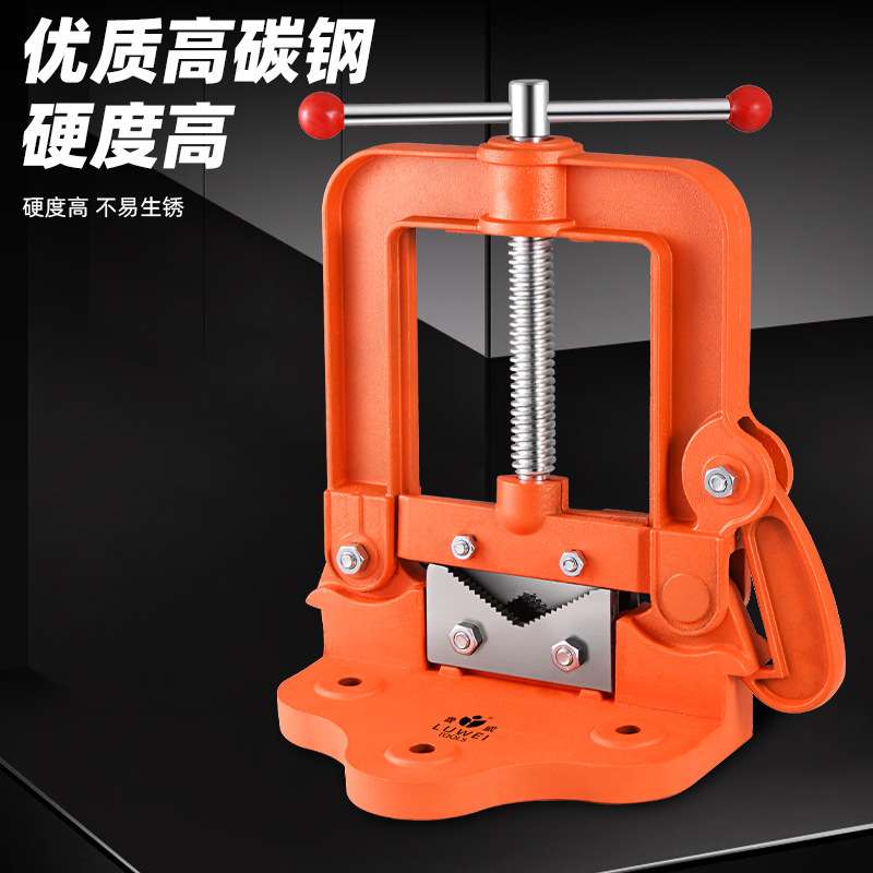 重型台虎钳家用小型多功能平口钳工业级铬钒钢平面台钳子跨境货源