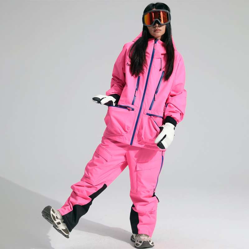 24款冬季户外滑雪服套装男女情侣雪场防风防水加厚保暖时尚