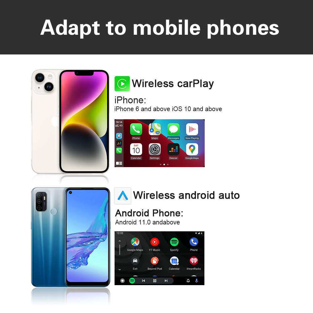 原车carplay升级车载安卓智能13盒子高通2290四核Wifi互联无线