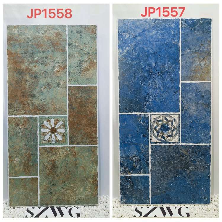 600X1200田园莱姆石古堡瓷砖别墅客厅花园阳台户外露台防滑地板砖