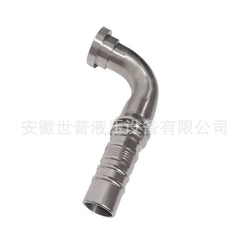 液压软管接头87693法兰6000PSI重型90度弯头扣压式F型油管配件
