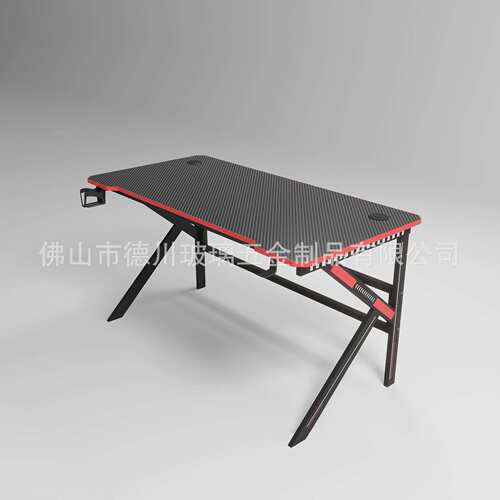 厂家碳纤维电竞桌跨境RGB氛围灯 家用 gaming desk 办公外贸电脑