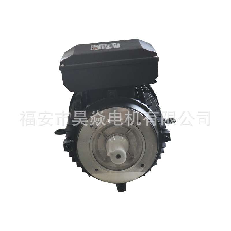 单相异步电动机铝壳3KW220V贯穿通轴双电容铜线圈立式小法兰