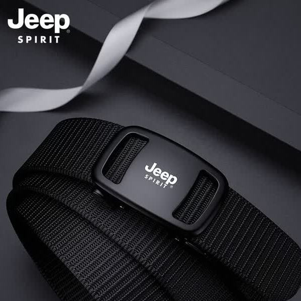 JEEP SPIRIT吉普男士皮带无牙自动扣帆布腰带中青年尼龙百搭