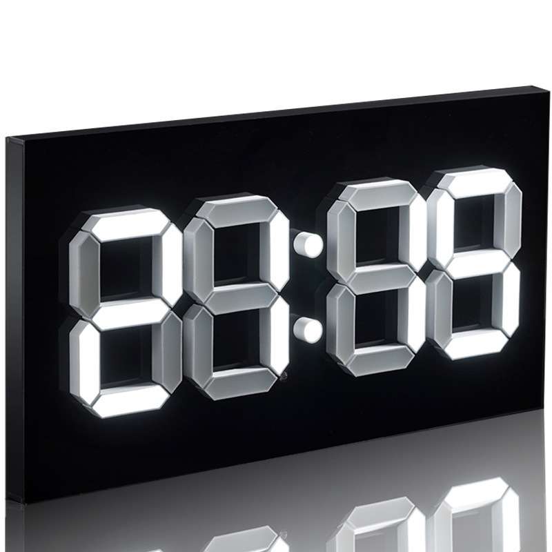 挂钟闹钟2026北欧亚克力创意电子时尚简约钟3d数字万年历时钟挂墙