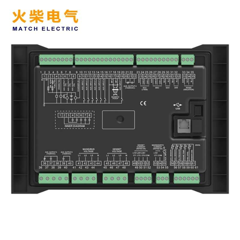 众智HGM9520柴油发电机组市电并联控制器SmartGen并机面板HGM9510
