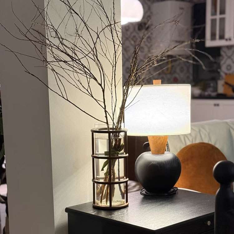 新中式禅意花瓶摆件书房客厅餐桌茶室插花干枝水培植物装饰花器
