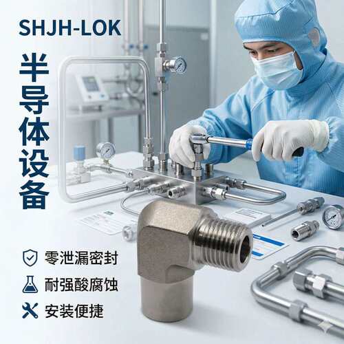 兼容世伟洛克内外丝等径90度直角弯头SS-8-SE零泄露316L不锈钢