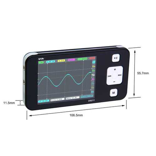 Mini袖珍式DS211示波器 手持式彩色示波表 迷你升级版 0-200kHz