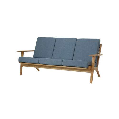 Hans Wegner Plant Sofa北欧白蜡木木沙发布座垫设计师家具三人位
