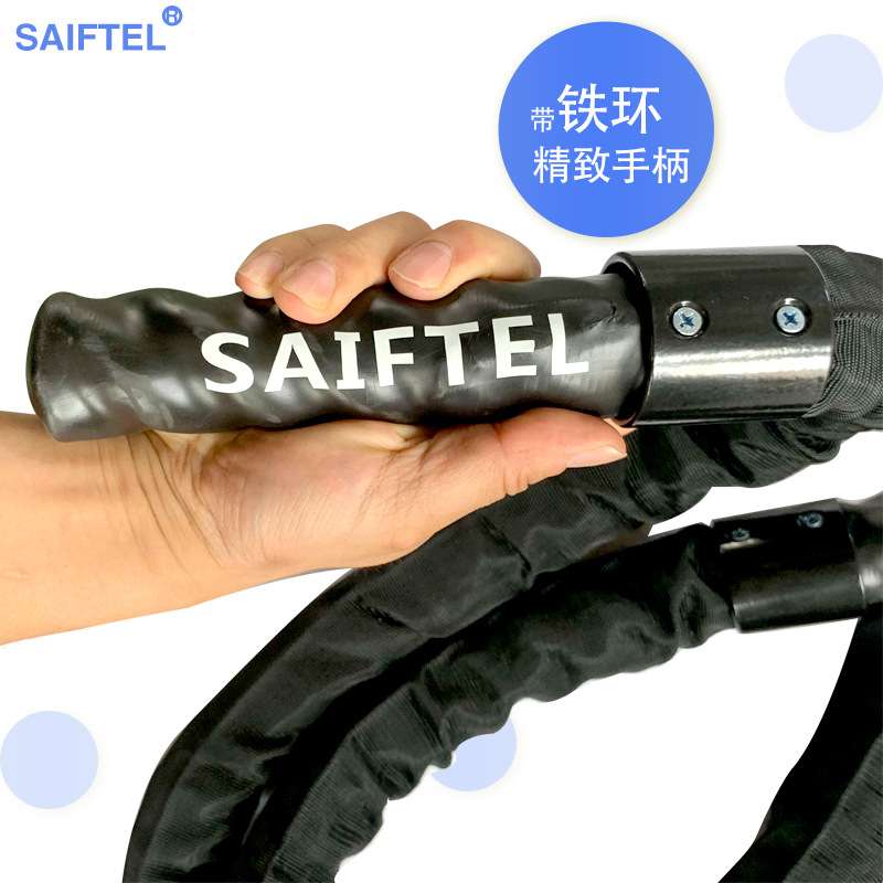 铁环健身力量训练三股编制跳绳格斗体能爆发手臂负重粗绳跳绳