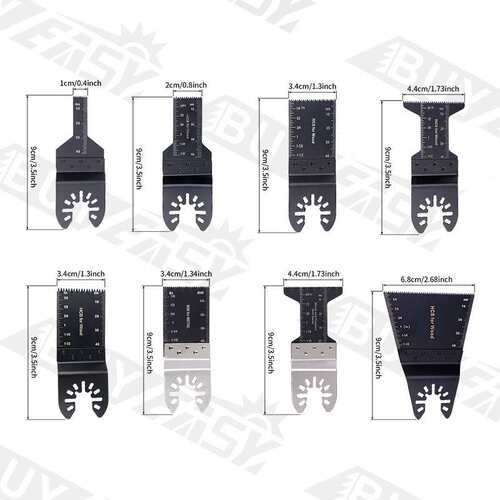 百益45件套万用宝锯条多功能锯片开孔切割木工工具