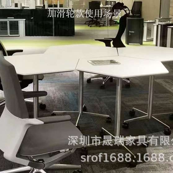 办公室休闲洽谈圆形吧桌现代公共等候接待桌员工小型茶水间圆桌
