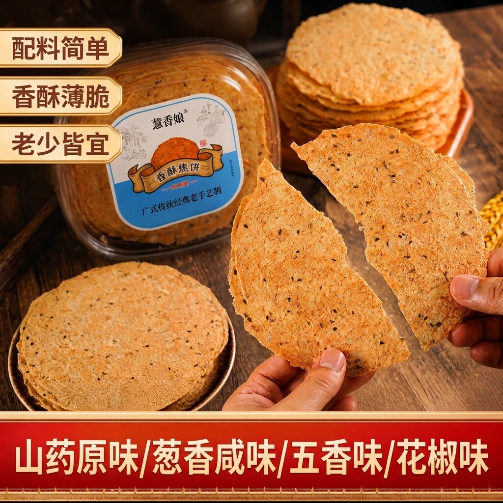 山东香酥焦饼酥脆薄饼特产压饼焦馍煎饼烧饼酥脆零食无添加剂