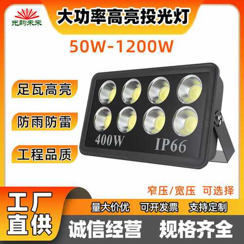 led投光灯户外防水大功率1000W球场高杆工地照明灯 工程高亮度