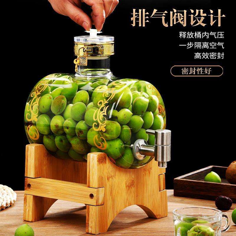 泡酒玻璃瓶专用酒瓶家用高档带龙头密封加厚酒坛子人参泡酒罐酒桶