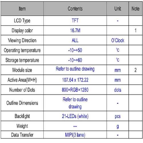 8寸LCD显示屏 IPS液晶屏 可用于平板等消费类使用 接口MIPI 31PIN