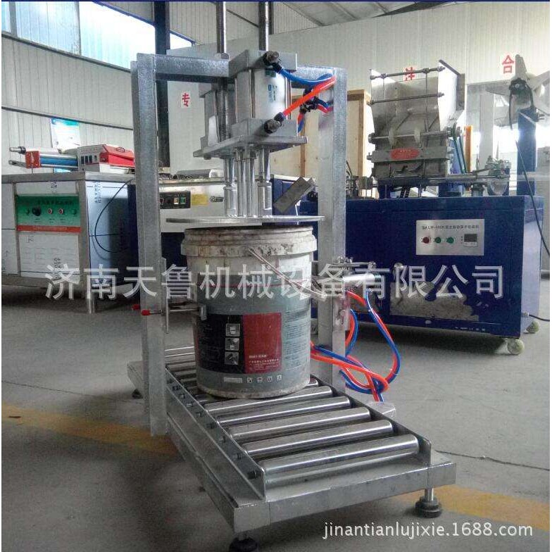 中桶压盖机机油桶压盖机 塑料桶封口机 气动压盖机
