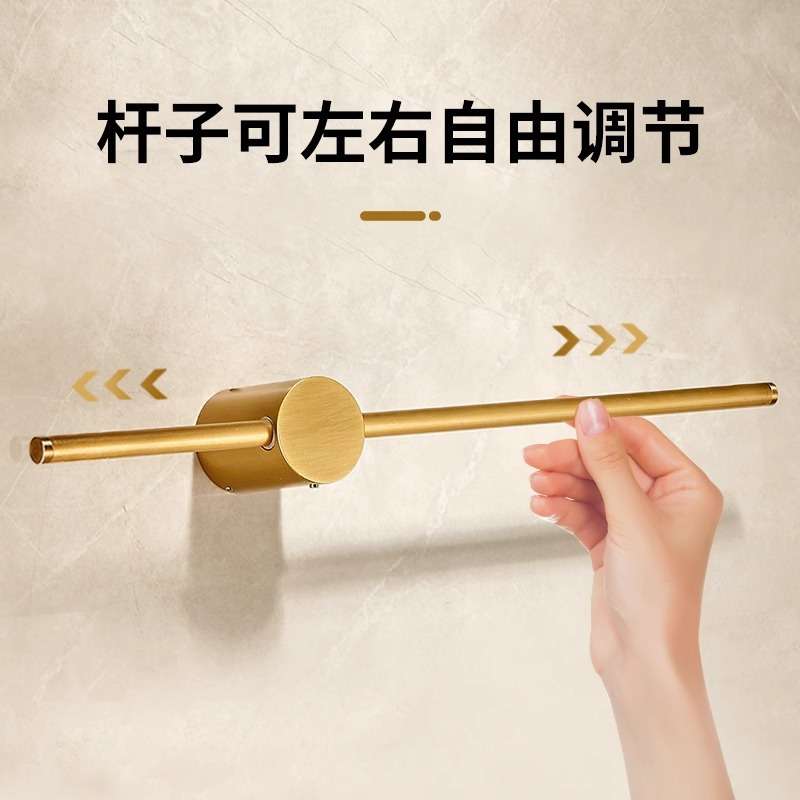 轻奢仿古毛巾杆极简全铜毛巾架单杆卫生间酒店别墅浴巾架浴室挂架