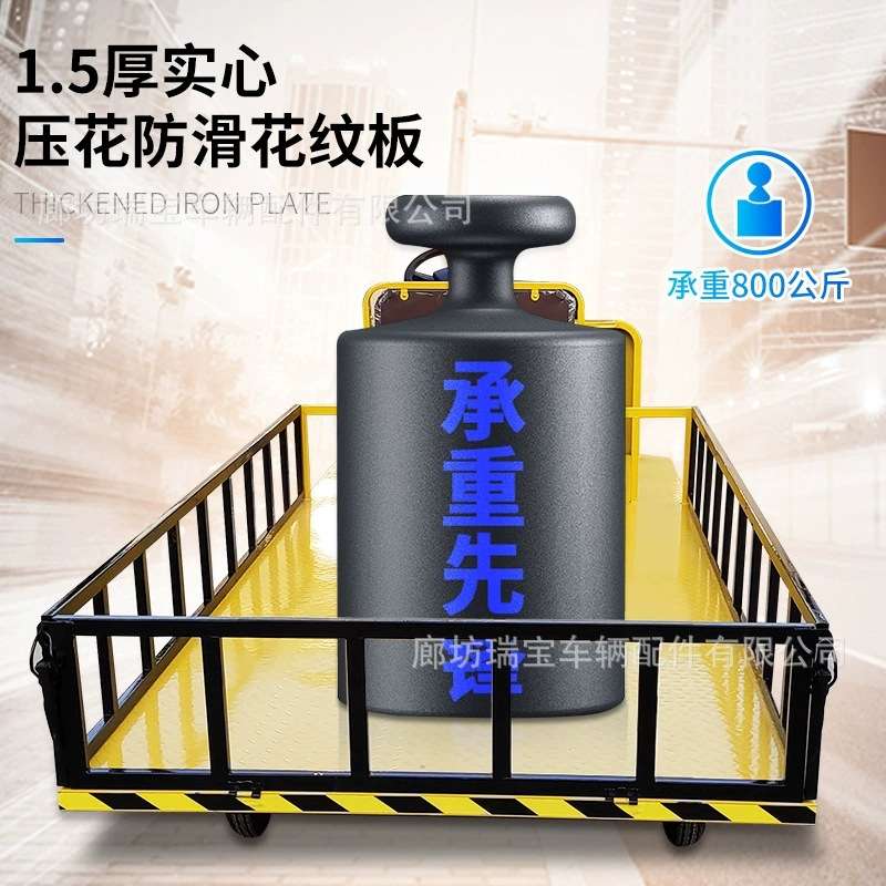 生产拉水拉货车摆摊餐饮用 市场农业拉货用电动四轮平板车