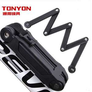 TONYON通用TY3853B六关节折叠锁自行车锁防盗锁山地车