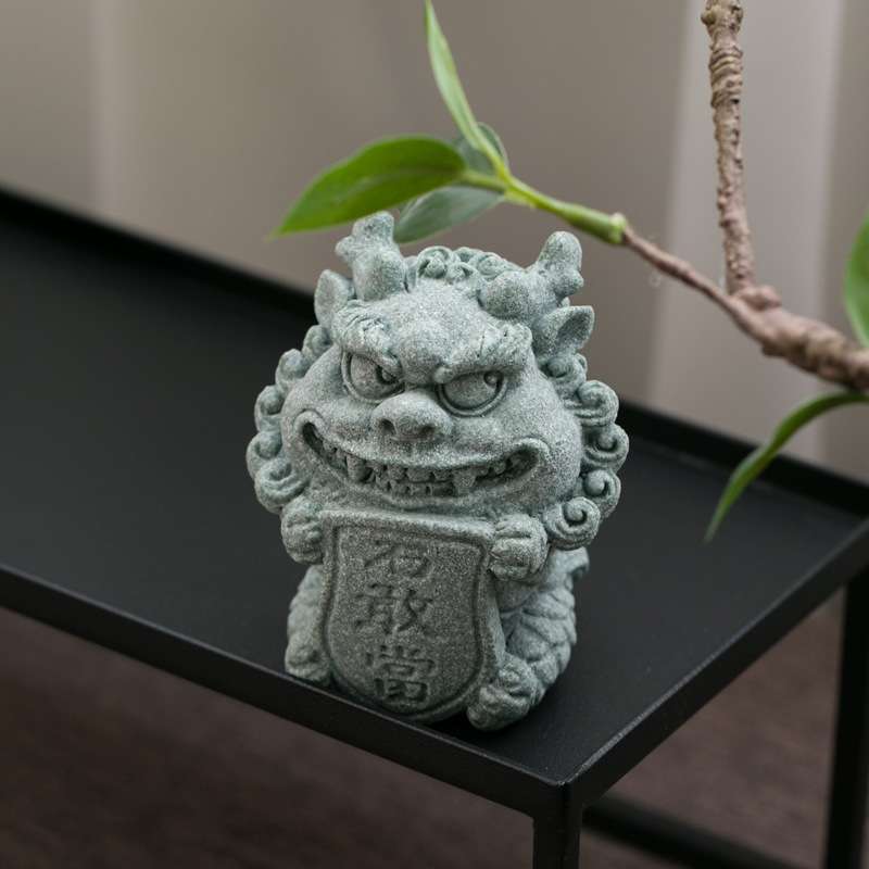 青砂石茶宠石敢当 中式居家桌面装饰摆件 鱼缸造景创意国潮精品