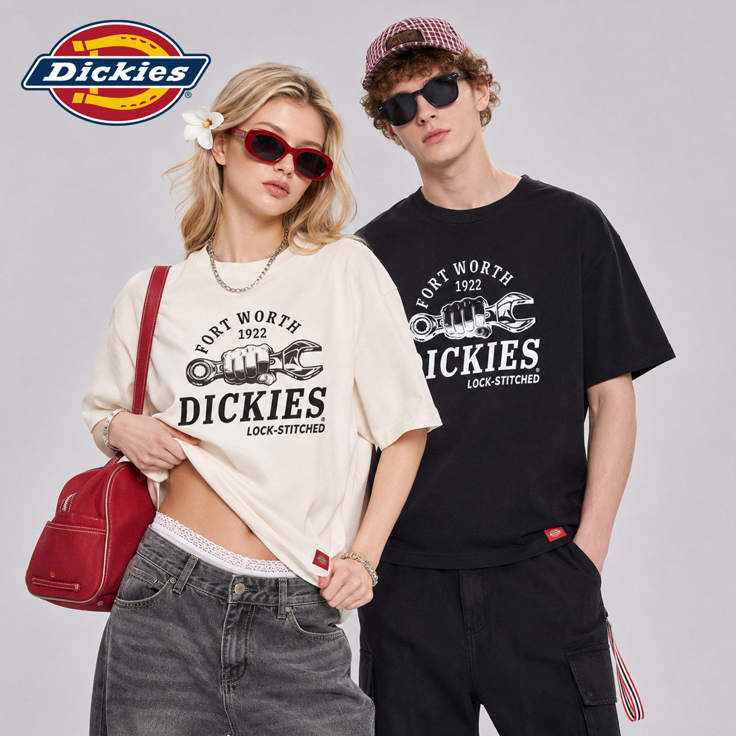 Dickies短袖T恤男美式重磅纯棉半袖宽松透气上衣夏季潮流休闲体恤