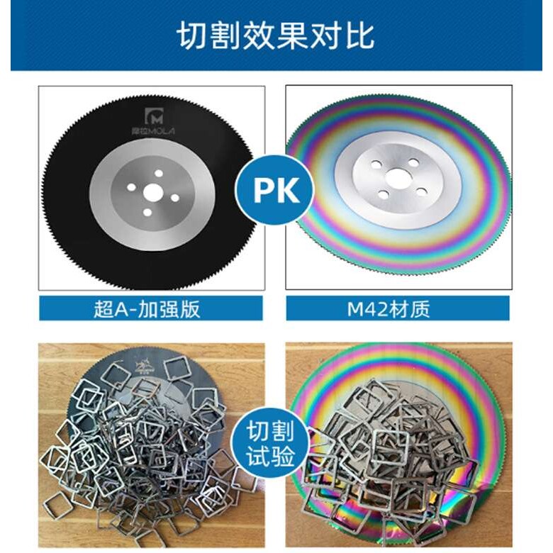 不锈钢切割锯片切管机锯片高速钢圆锯片M42含钴275/300/315/350/