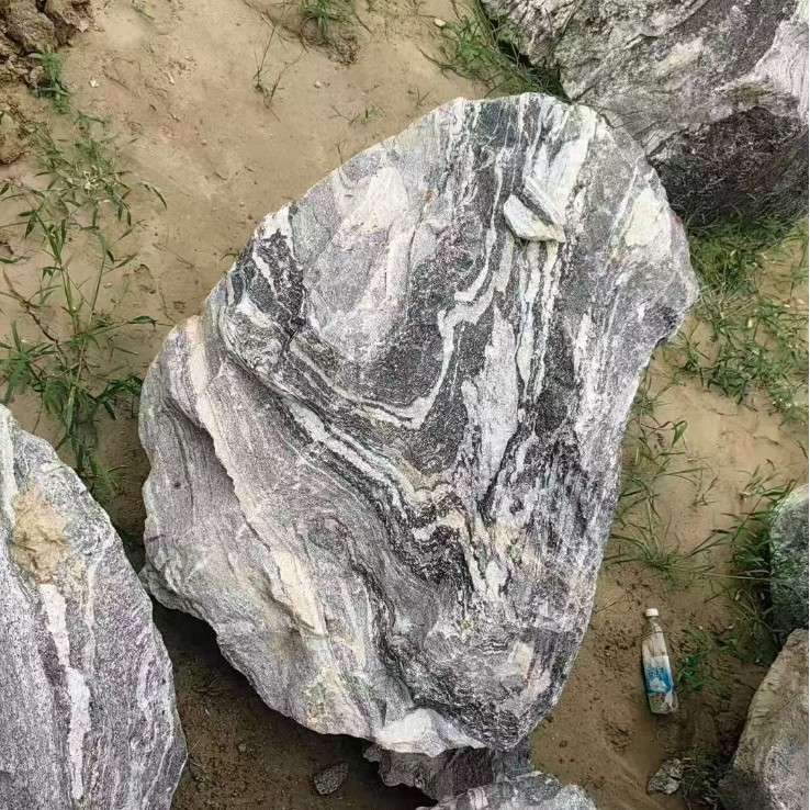 雪浪石天然原石假山石头园林景观石草坪石鱼池泊岸石水系景观毛石
