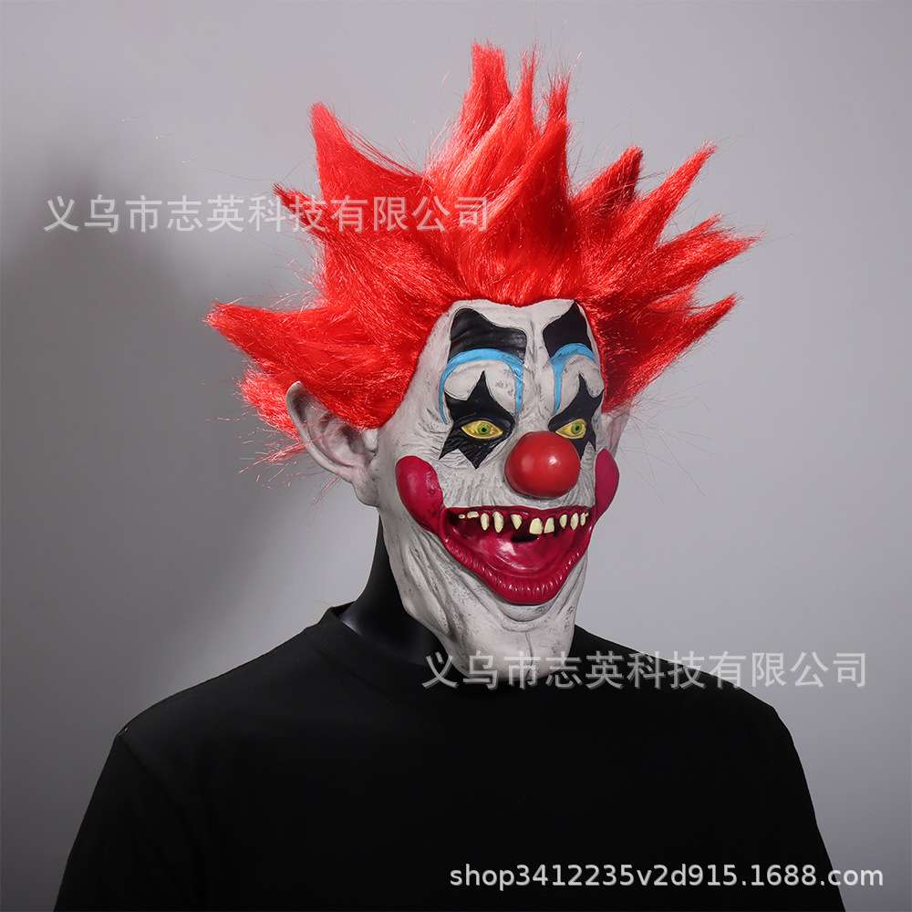 外太空杀人小丑头套Killer Klowns搞怪小丑面具万圣节派对COS道具