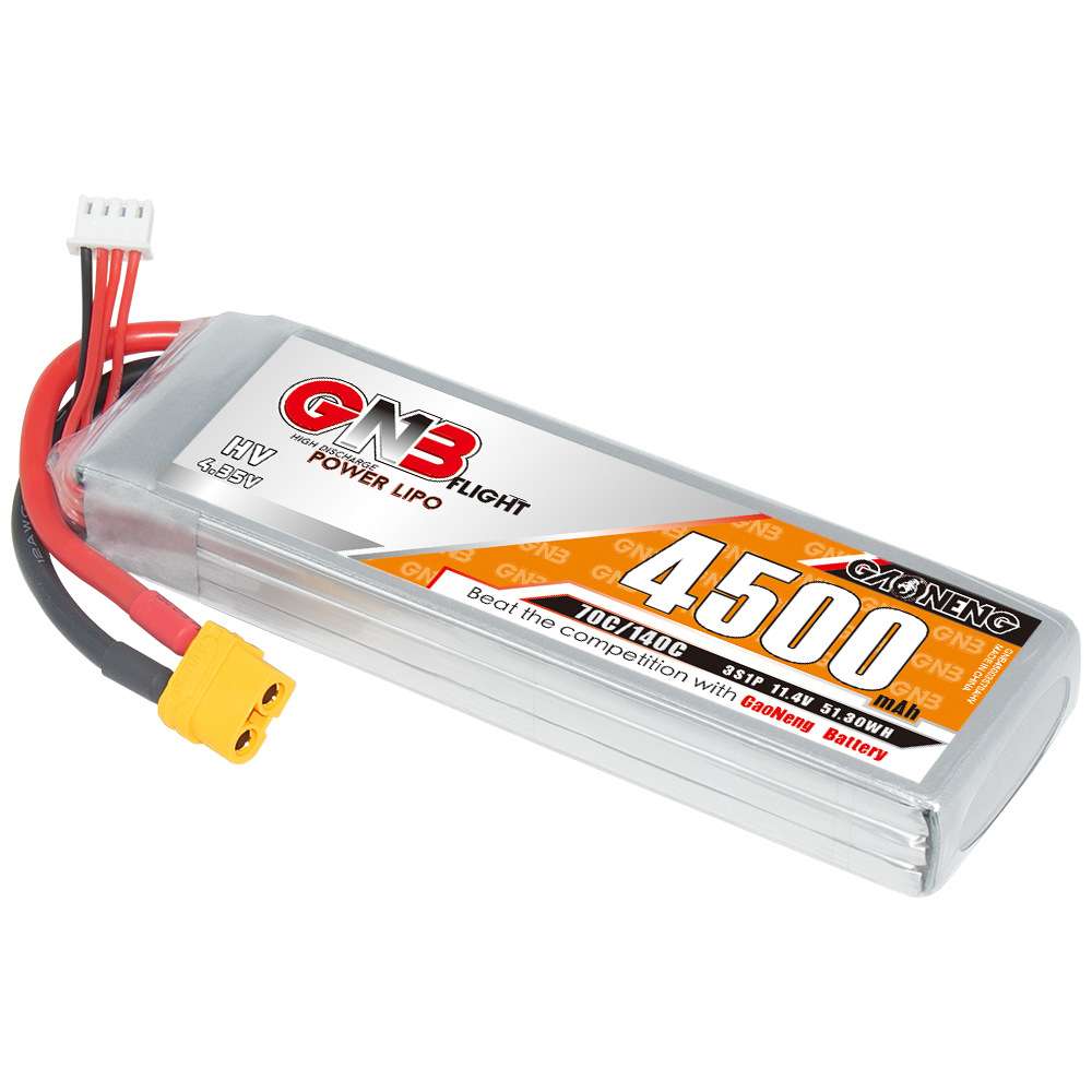 GNB高能4500mAh 3S 11.4V 70C HV遥控攀爬车模型船模RC锂离子电池