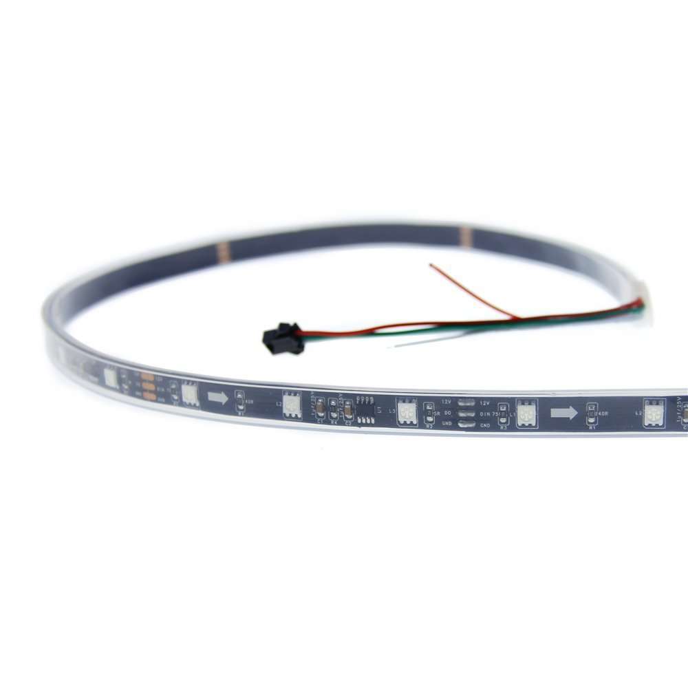 WS2811 套装 12V led全彩跑马灯条 5050灯珠30灯配电源控制器