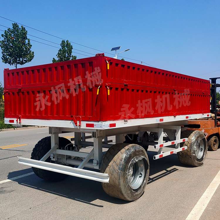 多种规格可选 仓储周转平板车 厂区搬运牵引车10吨低围栏拖车