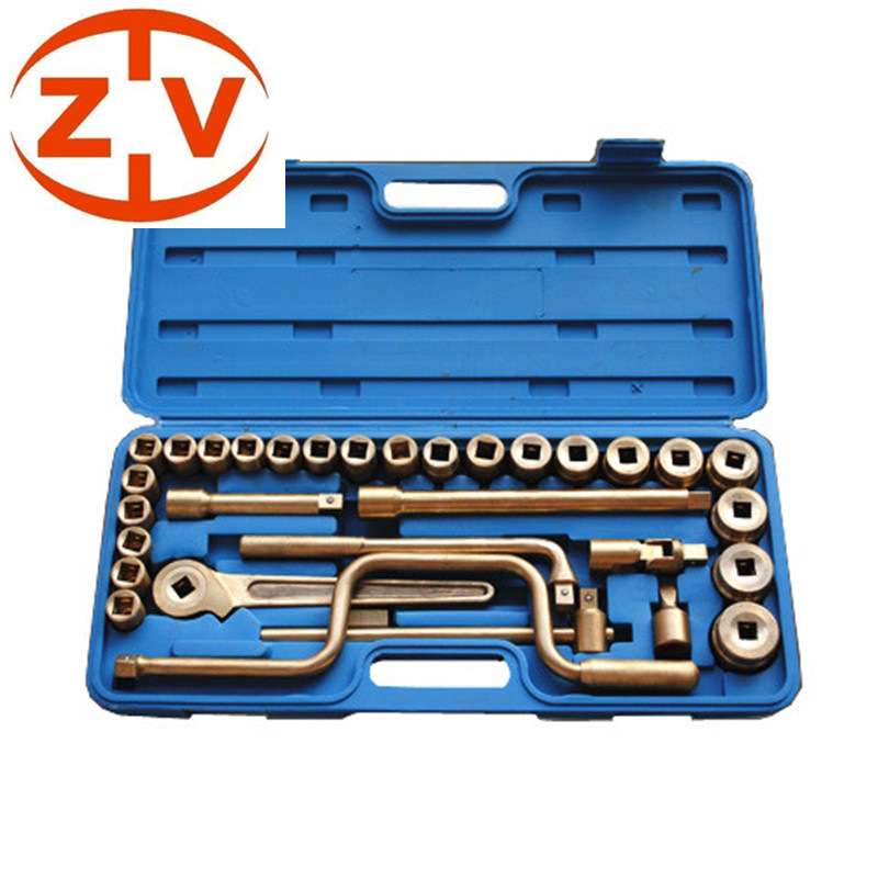 ZV防爆套筒扳手1/2轻型盒装套筒套装成套工具3/4重型防爆套筒扳手