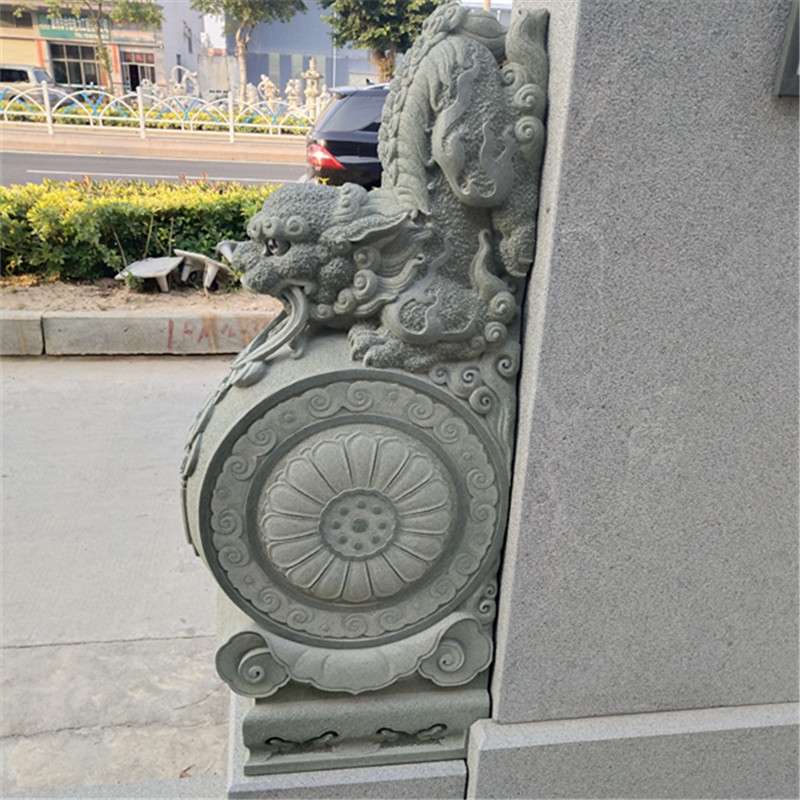 石雕门墩仿古狮子貔貅抱鼓石青石雕刻做旧石雕老石鼓庭院门口装饰