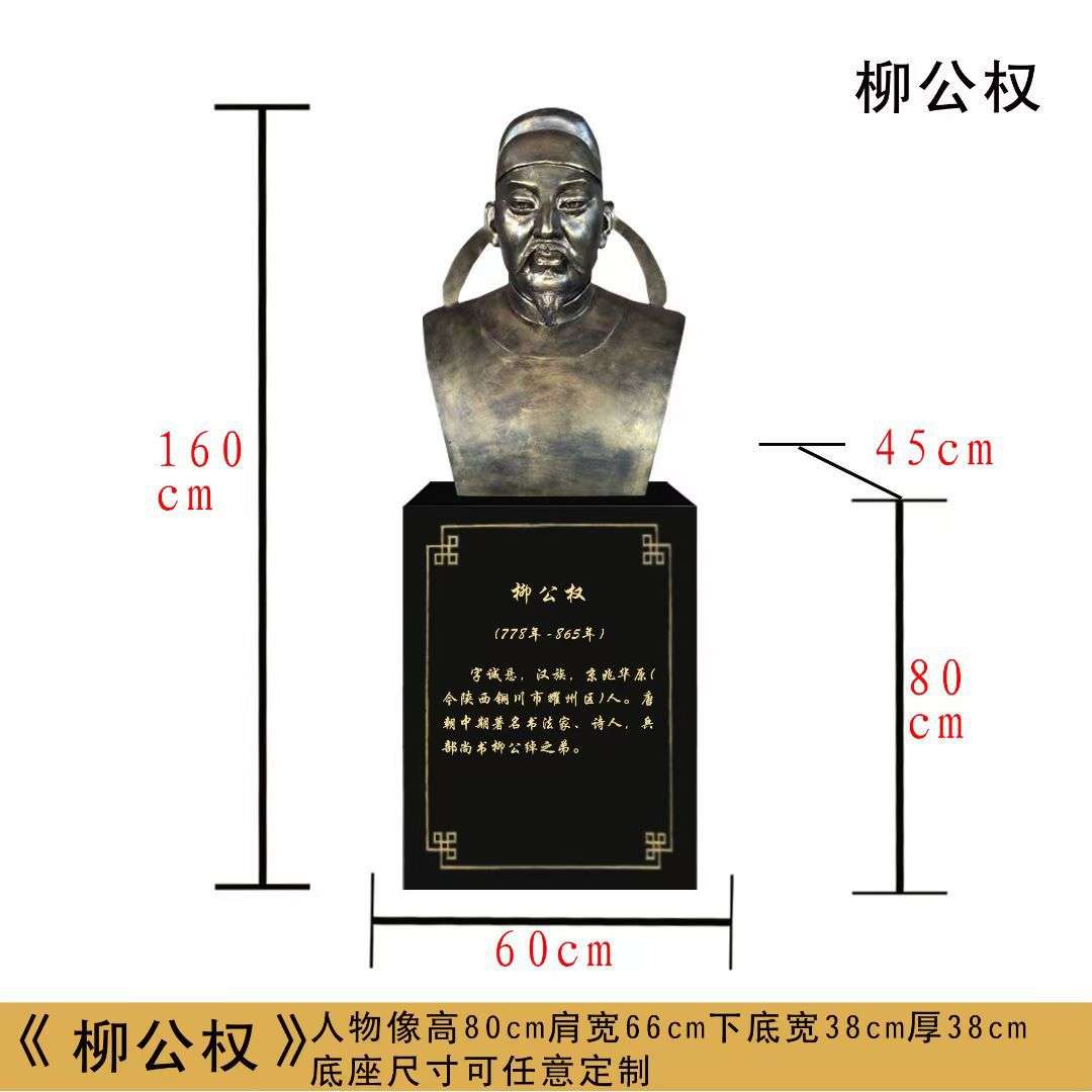 铸铜古代人物胸像仿铜铸铜半身像公园广场校园名人景观雕塑摆件