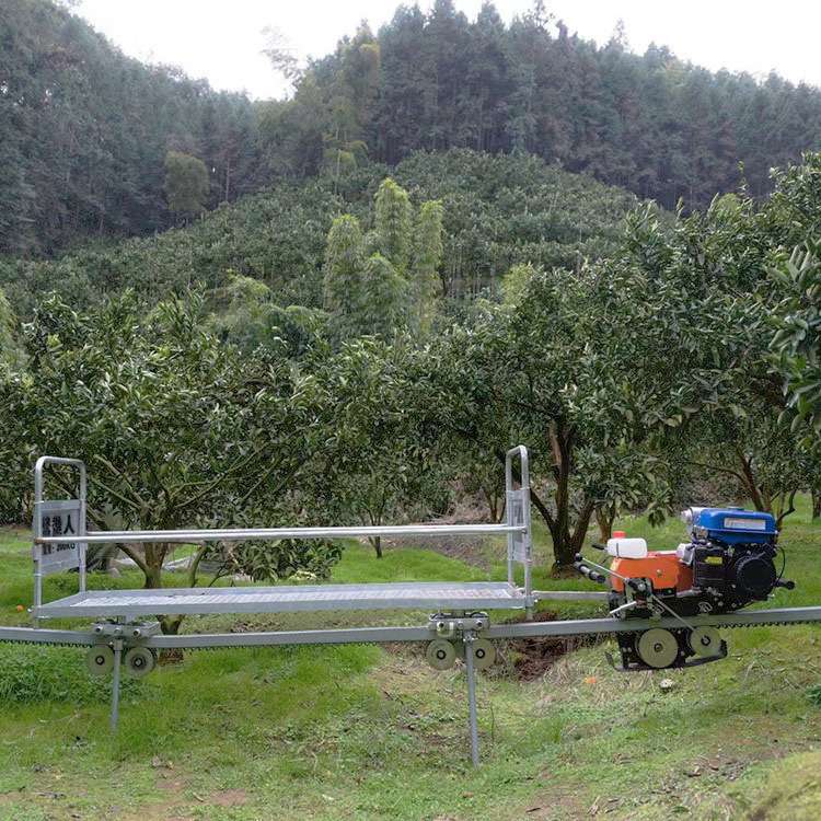 单轨运输机 汽油动力运输车 山地果园单轨货运索道高山运料单轨车