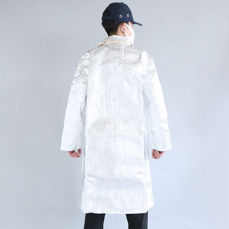 铝箔防护服铝箔反穿围裙耐高温防火大褂防火围裙 1000度防护服