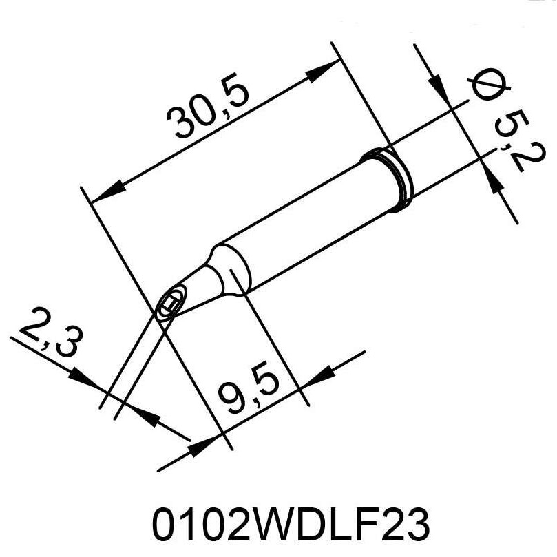 德国ERSA 0102WDLF23 马蹄型烙铁头 0102WDLF2.3