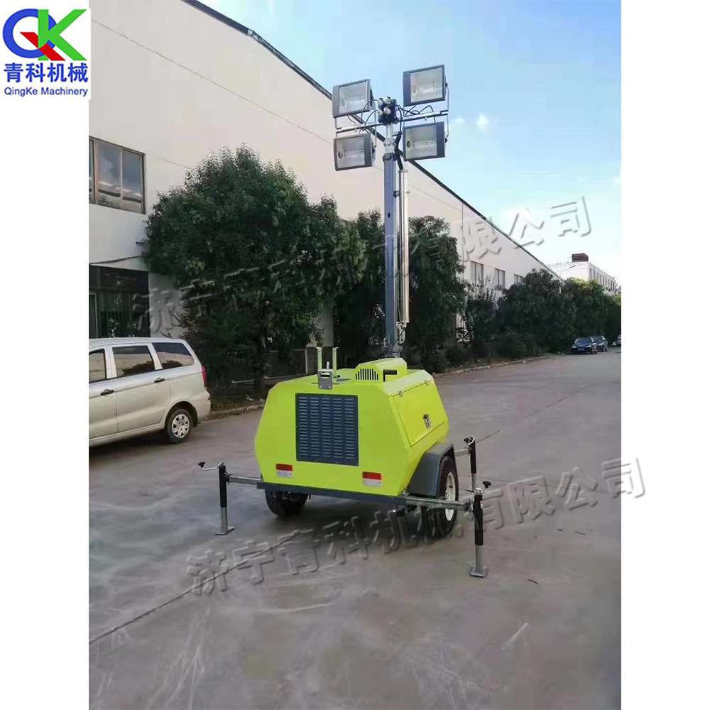 户外夜间施工照明车 手推式升降工程照亮车 大面积亮度照明工具