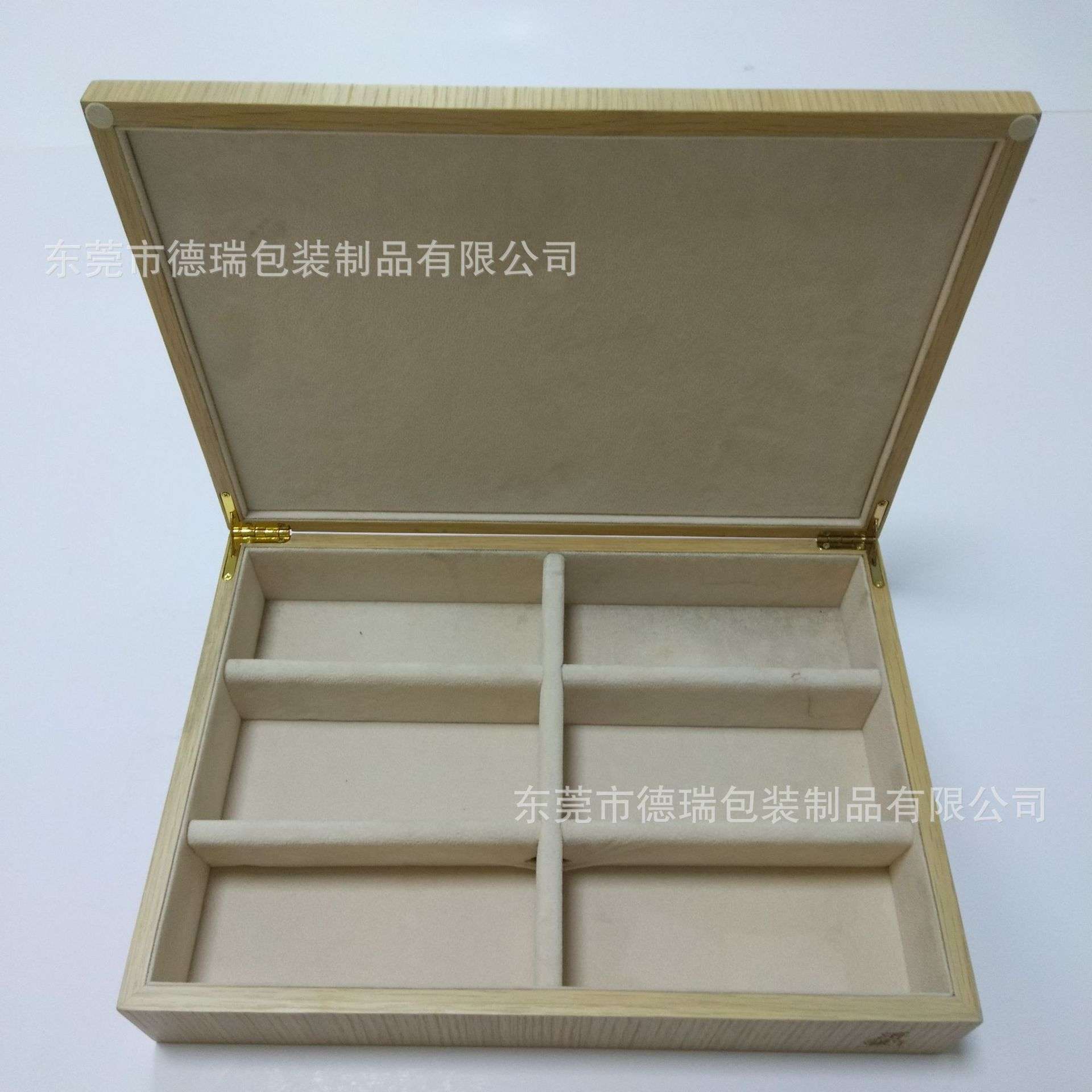 MDF板贴直纹白橡木木皮眼镜盒 水洗白木制眼镜盒 喷漆木质收纳盒